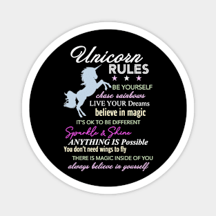 Unicorn Rules Graphic Magnet